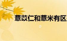 薏苡仁和薏米有区别吗(薏苡怎么读)