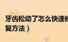 牙齿松动了怎么快速修复（牙齿松动的自我修复方法）