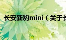 长安新豹mini（关于长安新豹mini的介绍）
