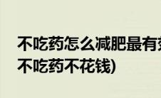 不吃药怎么减肥最有效(怎样减肥最快最有效不吃药不花钱)