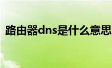 路由器dns是什么意思（路由器dns是何意）