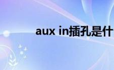 aux in插孔是什么意思(aux in)