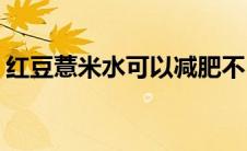 红豆薏米水可以减肥不(红豆薏米水可以减肥)