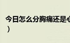 今日怎么分胸痛还是心脏痛（怎么分胸罩大小）