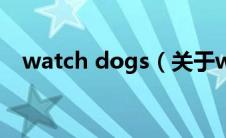 watch dogs（关于watch dogs的介绍）