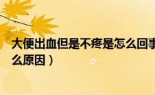 大便出血但是不疼是怎么回事男性（男的大便出血不疼是什么原因）