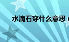 水滴石穿什么意思（水滴石穿的意思）