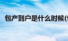 包产到户是什么时候(包产到户是什么意思)