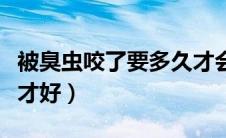 被臭虫咬了要多久才会好（被臭虫咬了要多久才好）