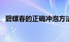 碧螺春的正确冲泡方法（碧螺春如何冲泡）