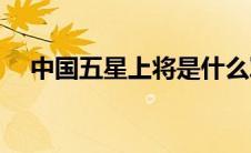 中国五星上将是什么军衔(中国五星上将)