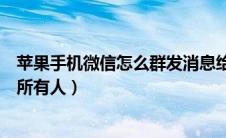 苹果手机微信怎么群发消息给所有人（微信怎么群发消息给所有人）