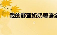 我的野蛮奶奶粤语全集(我的野蛮奶奶)
