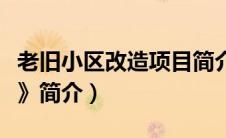 老旧小区改造项目简介（评《改造黑帮大小姐》简介）
