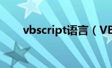 vbscript语言（VBScript语法简介）