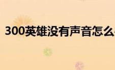 300英雄没有声音怎么办(300英雄没有声音)