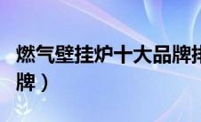 燃气壁挂炉十大品牌排名（燃气壁挂炉十大品牌）