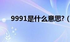 9991是什么意思?（9991是什么意思）