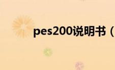 pes200说明书（pes2008补丁）