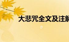 大悲咒全文及注解(大悲咒回向偈)