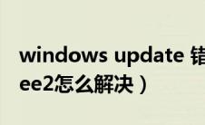 windows update 错误 80072ee2（80072ee2怎么解决）