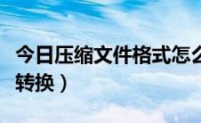 今日压缩文件格式怎么改（压缩文件格式怎么转换）