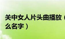 关中女人片头曲播放（关中女人的主题曲叫什么名字）