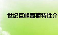 世纪巨峰葡萄特性介绍（世纪巨蛋简介）