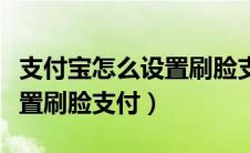 支付宝怎么设置刷脸支付密码（支付宝怎么设置刷脸支付）