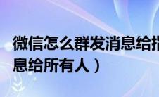 微信怎么群发消息给指定人（微信怎么群发消息给所有人）