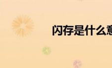 闪存是什么意思（闪存）