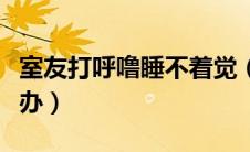 室友打呼噜睡不着觉（舍友打呼噜睡不着怎么办）