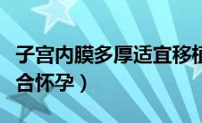 子宫内膜多厚适宜移植囊胚（子宫内膜多厚适合怀孕）