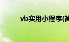 vb实用小程序(简单的vb小程序)