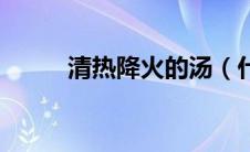 清热降火的汤（什么汤清热降火）