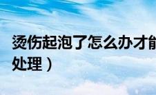 烫伤起泡了怎么办才能去掉（烫伤起泡了怎么处理）