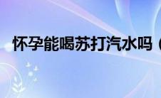 怀孕能喝苏打汽水吗（怀孕能喝苏打水吗）
