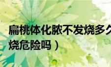 扁桃体化脓不发烧多久能好（扁桃体化脓不发烧危险吗）