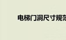电梯门洞尺寸规范(电梯门洞尺寸)