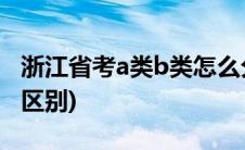 浙江省考a类b类怎么分(浙江省考a类和b类的区别)