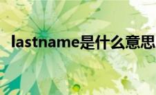 lastname是什么意思（lastname的翻译）