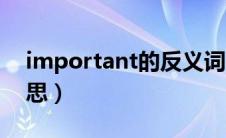 important的反义词（important是什么意思）