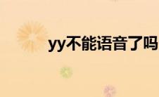 yy不能语音了吗(yy不能改名字)