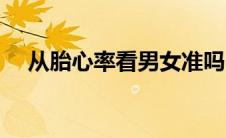 从胎心率看男女准吗（胎心看男女准吗）