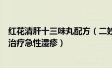 红花清肝十三味丸配方（二妙丸联合红花清肝十三味丸如何治疗急性湿疹）