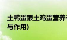土鸭蛋跟土鸡蛋营养有区别吗(土鸭蛋的功效与作用)