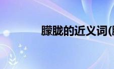朦胧的近义词(朦胧的近义词)