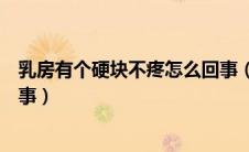 乳房有个硬块不疼怎么回事（乳房里有硬块但是不疼怎么回事）