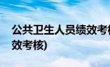 公共卫生人员绩效考核指标(公共卫生人员绩效考核)