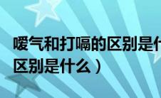 嗳气和打嗝的区别是什么意思（嗳气和打嗝的区别是什么）